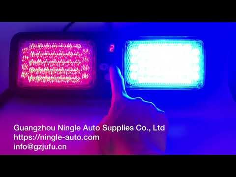Red Blue Police Sun Visor Flash Warning LED Strobe Light