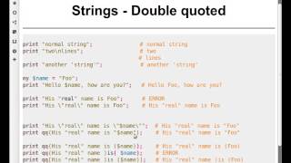 Beginner Perl Maven tutorial: 2.16 - strings in double quotes