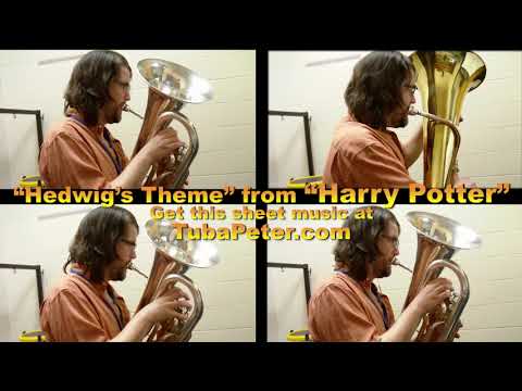 HARRY POTTER Hedwigs Theme Tuba Quartet + sheet music