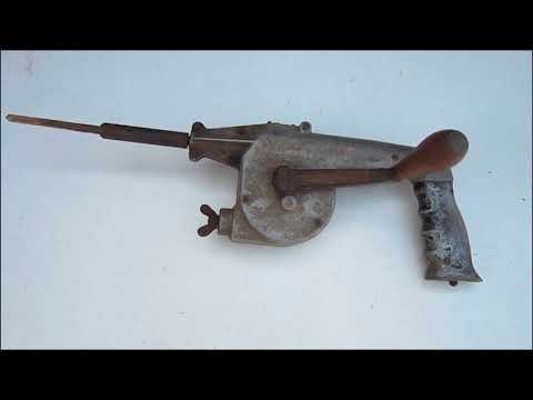 Percussion powered drill in action