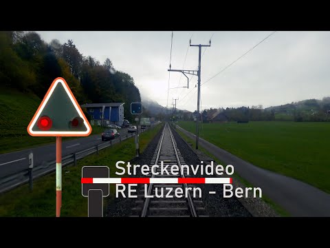 Cab ride - Führerstandsmitfahrt RE Luzern - Bern