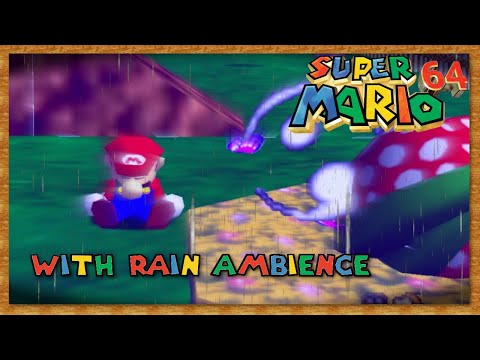 💤Piranha Plants With Rain Ambience for Sleep Mario 64💤