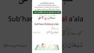 Download lagu Sajde ki tasbi ll Subhana rabbiyal a ala ll in Islam short video ll Namaz Seekhen l Short mp3