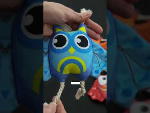 Игрушка для собак "Сова с канатами, пищалкой и шуршащим эффектом - фото 1 - id-p3046743873