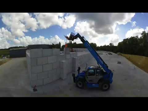 Bloc béton empilable pour  bâtiment de stockage 2 pans  livré partout en France_5