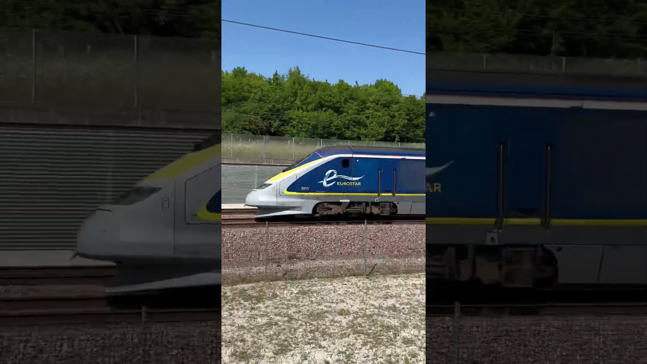 Eurostar Class 3723/E300 full speed flyby at Detling