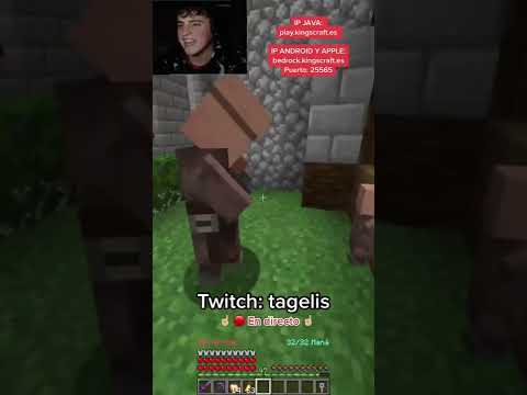 💜 Twitch: tagelis 💜 |  Pablo and Pablete, a great story that happened live 😳🤟🏼 #minecraft #shorts