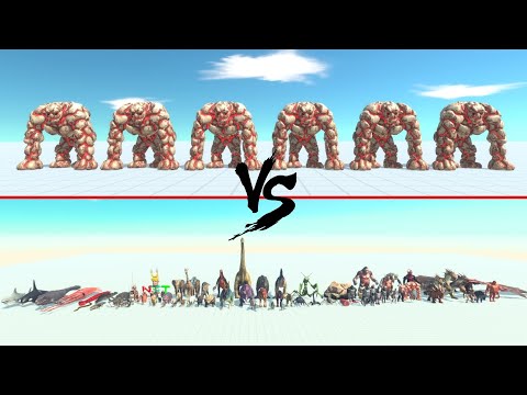6x Lava Golem Vs All Units ARBS | Animal Revolt Battle Simulator