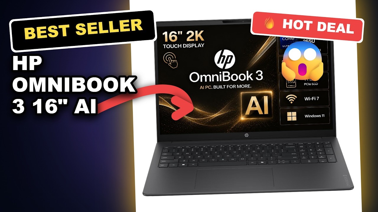 HP OmniBook 3 16" AI Laptop Tested: Is This the Ultimate Productivity Machine? review video