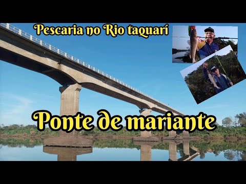 Pescaria no Rio taquarí na ponte da cidade de Mariante / Rio dos sinos 