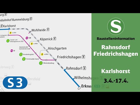 S-Bahn Berlin Baustelleninformation | Rahnsdorf – Karlshorst (S3)