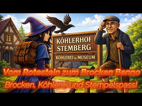 Harzer Wandernadel HWN Stempelstelle 54 Rotestein, 60 Stemberghaus Harz Köhlerei Brocken Benno