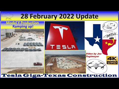 Tesla Gigafactory Texas 28 February 2022 Cyber Truck & Model Y Factory Construction Update (07:30AM)