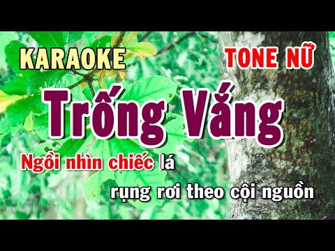 Trống Vắng Karaoke Tone Nữ | Karaoke Hiền Phương