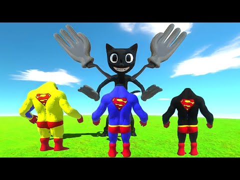 Cartoon Cat giant In confrontation all units - Animal Revolt Battle Simulator 🐈‍⬛ vs 🦍🦖🦕