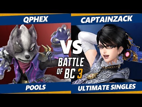 Smash Ultimate Tournament - Qphex (Wolf, Diddy) Vs. CaptainZack (Bayonetta, Daisy) BoBC3 SSBU Pools