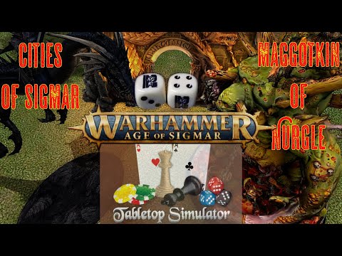 Warhammer Age of Sigmar Tabletop Simulator Twitch Stream - Cities of Sigmar vs Maggotkin of Nurgle