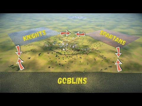 Battle Of 3 Armies: Goblins - Knights - Spartans - UEBS 2