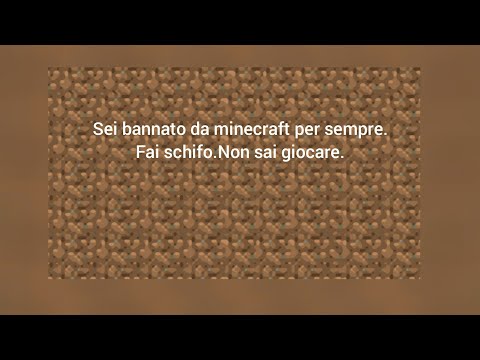 Mi hanno bannato da minecraft per motivi schifosi!
