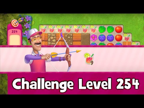 Gardenscapes Challenge Level 254 | Rainbow Blast & Bomb Boosters | Playrix