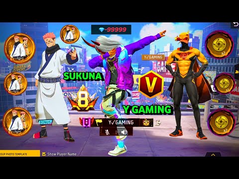 Shayari Battle COLLECTION VERSUS 👿 लेकिन SUKUNA Bundle in Free Fire 🔥 Y GAMING