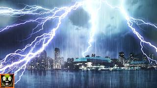 Thunderstorm Sounds with Torrential Rain, Heavy Thunder & Intense Lightning for Sleeping | Vancouver