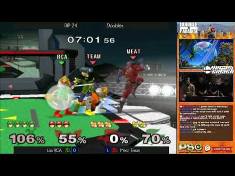 RIP 24 - Melee - Doubles - WR2 - LosRCA (Green) vs Meat Team (Red)