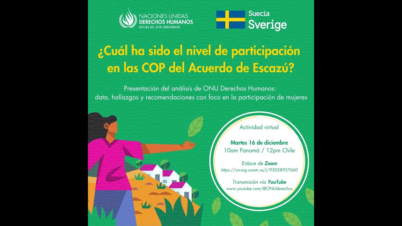 Análisis sobre la participación en las COP del Acuerdo de Escazú
