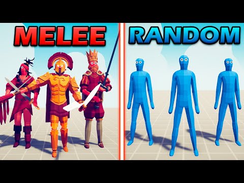 MELEE TEAM vs RANDOM UNITS TEAM - Totally Accurate Battle Simulator | TABS