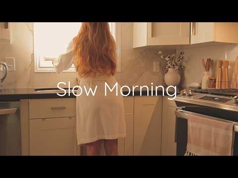 A Peaceful Morning Routine🍋Drizzle Lemon Cake, Mango Pancakes & Iced Matcha Latte | Slow Living Vlog