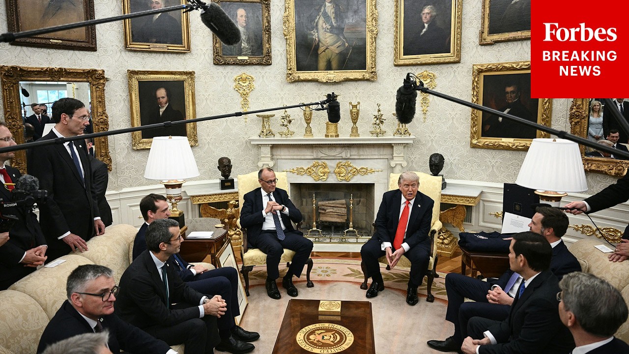 BREAKING NEWS: Trump Takes Question After Question From Reporters During Meeting With Germany's Merz