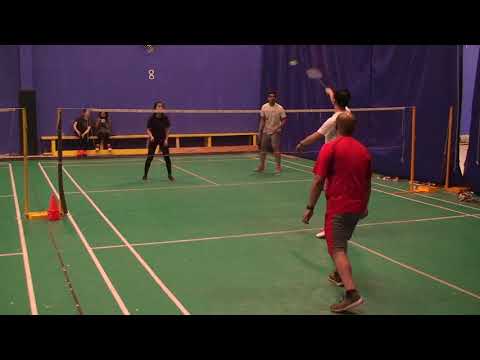 Markham Badminton 09: Josh + Dorothy vs Mohammed Raju vs Rovin; Sirui + Arnold vs Peitong +Saurabh