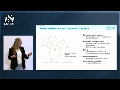 Christina Goudy, Reach Orthopaedics - Shoulder implant for massive irreparable rotator tears | LSI USA '26