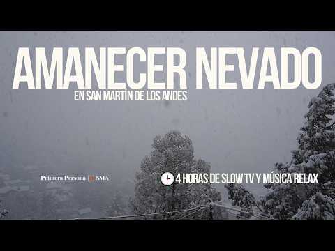 AMANECER NEVADO SOBRE SAN MARTÍN DE LOS ANDES 4 HORAS INITERRUMPIDAS CON MÚSICA PARA RELAJAR