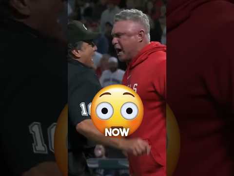 Angels’ Phil Nevin EJECTED after he explodes at the umpire 😳 #Angels vs. #Mariners