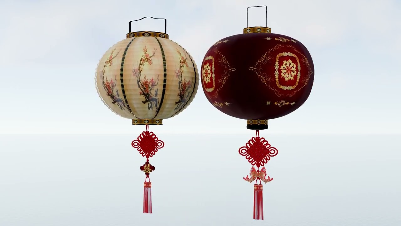 Chinese Red Lantern 3D Model