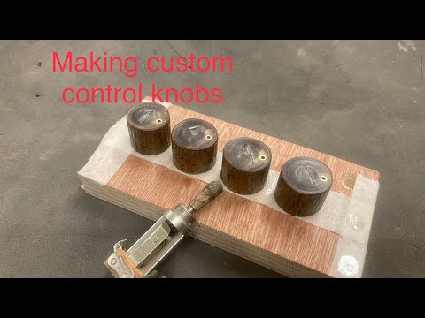 Custom Guitar Building: Making wooden control knobs and switch tip.