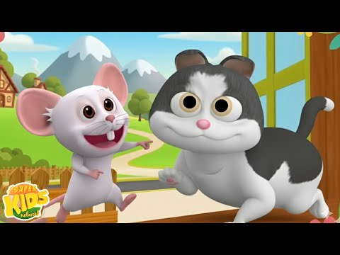 Billi Karti Meow Meow, एक मोटा हाथी + Non Stop Cartoon Hindi Rhymes for Kids | LIVE