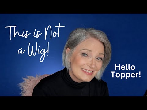 How To Wear a Human Hair Topper, UniWigs Short Grey...