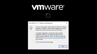 How to Fix "Side Channel Mitigation" on VMware Workstation