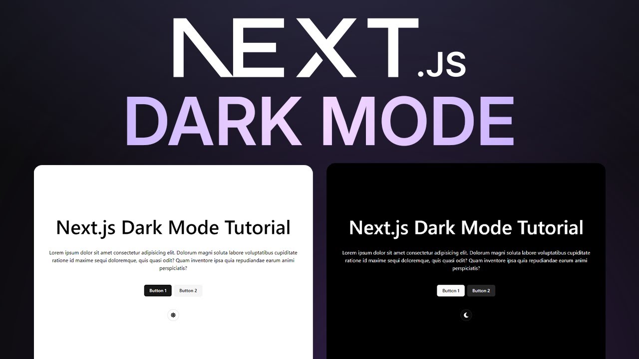 How to Create Dark Mode in Nextjs Tutorial