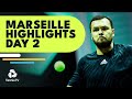 Tsonga Battles Simon; Gaston Plays Moutet; Rune & Herbert In Action | Marseille Highlights Day 2