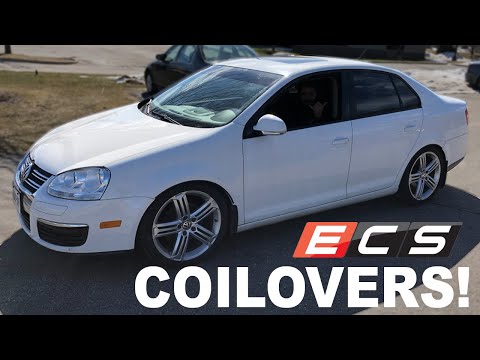 Installing Coilovers on the MK5 Volkswagen Jetta! It's SLAMMED!