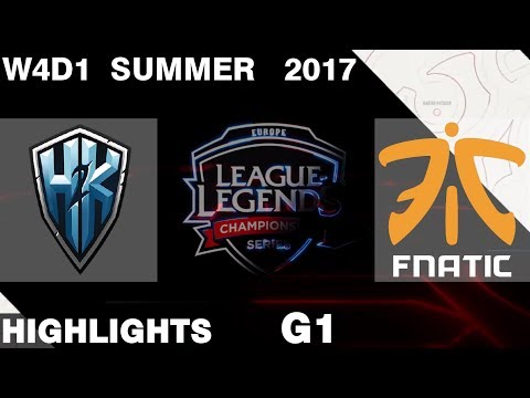FNC vs H2K | Game 1 | HIGHLIGHTS | EU LCS SUMMER 2017 | Fnatic vs H2K Gaming