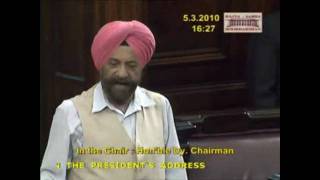 Tarlochan Singh on President address Budget session 2010-http://tarlochansingh.com