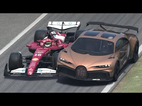 Ferrari F1 2025 vs Bugatti Chiron Pur Sport at Monza