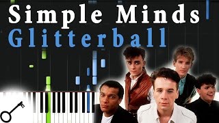 Simple Minds - Glitterball [Piano Tutorial] Synthesia | passkeypiano
