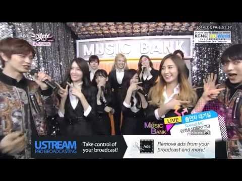 140307 SNSD Talks - Music Bank