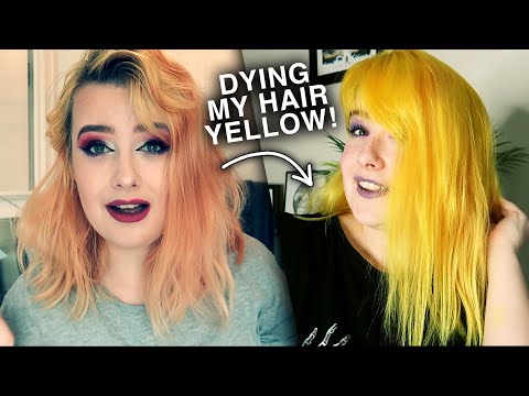 How To Dye Your Hair BRIGHT YELLOW!!! 💛