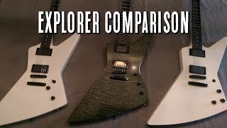 Explorer Comparison - Gibson 1984 Reissue, RRR MX-220, Celestial